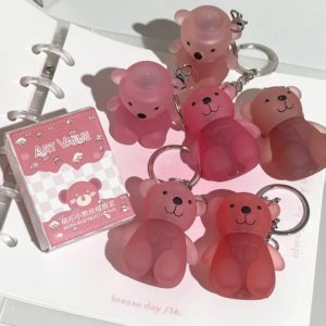 Art Value - Cute Bear Keychain Velvet Lip Mud